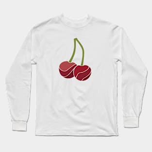 Cherries - Stylized Food Long Sleeve T-Shirt